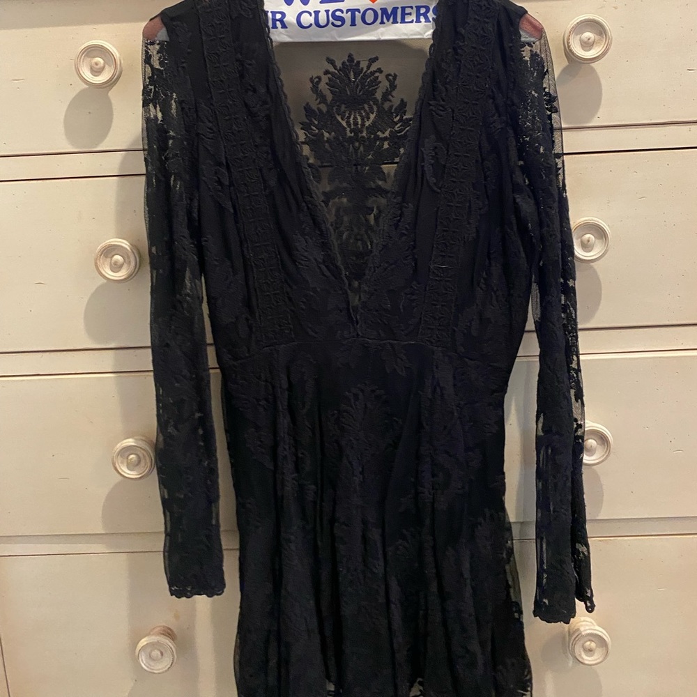 Free People black laced dress